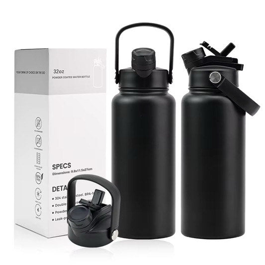 30oz Insulated Stainless Steel Water Bottle with 2-in-1 Lid