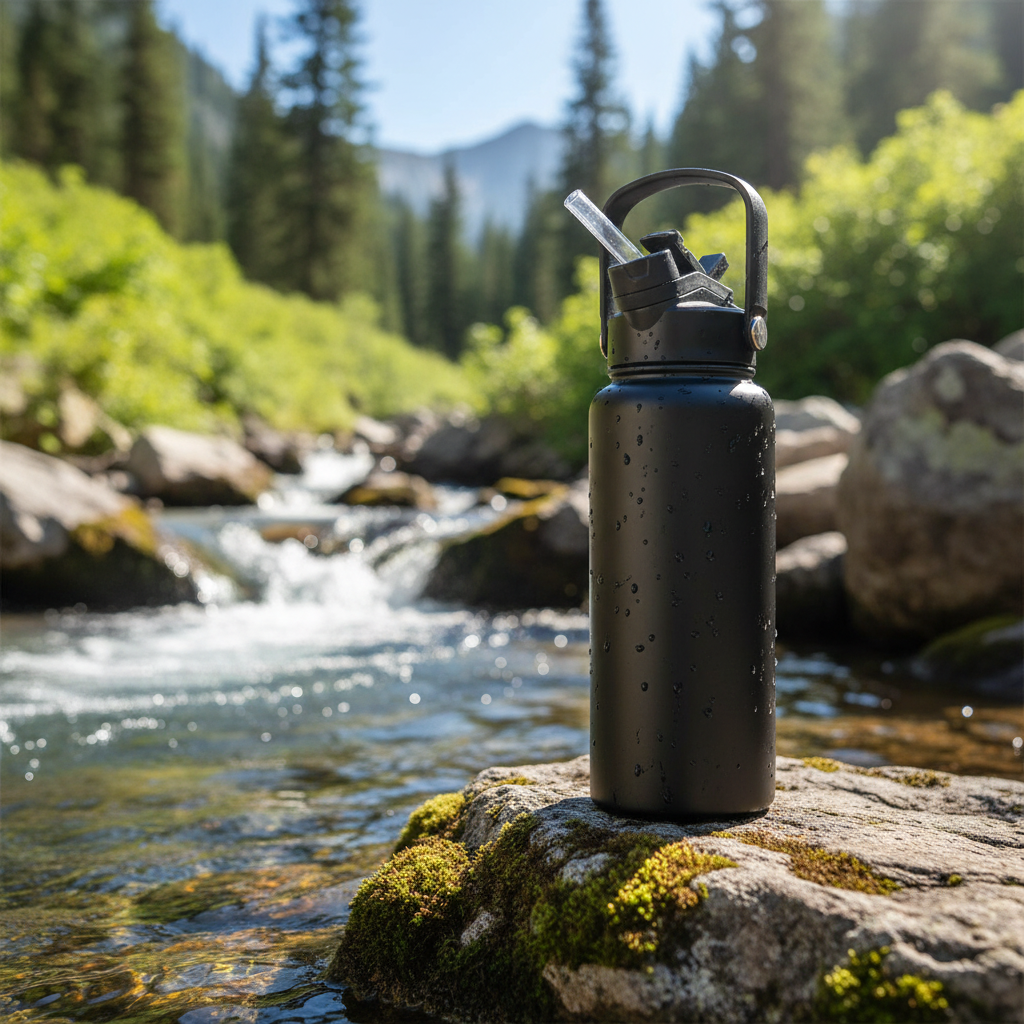 Water Bottle in natural setting